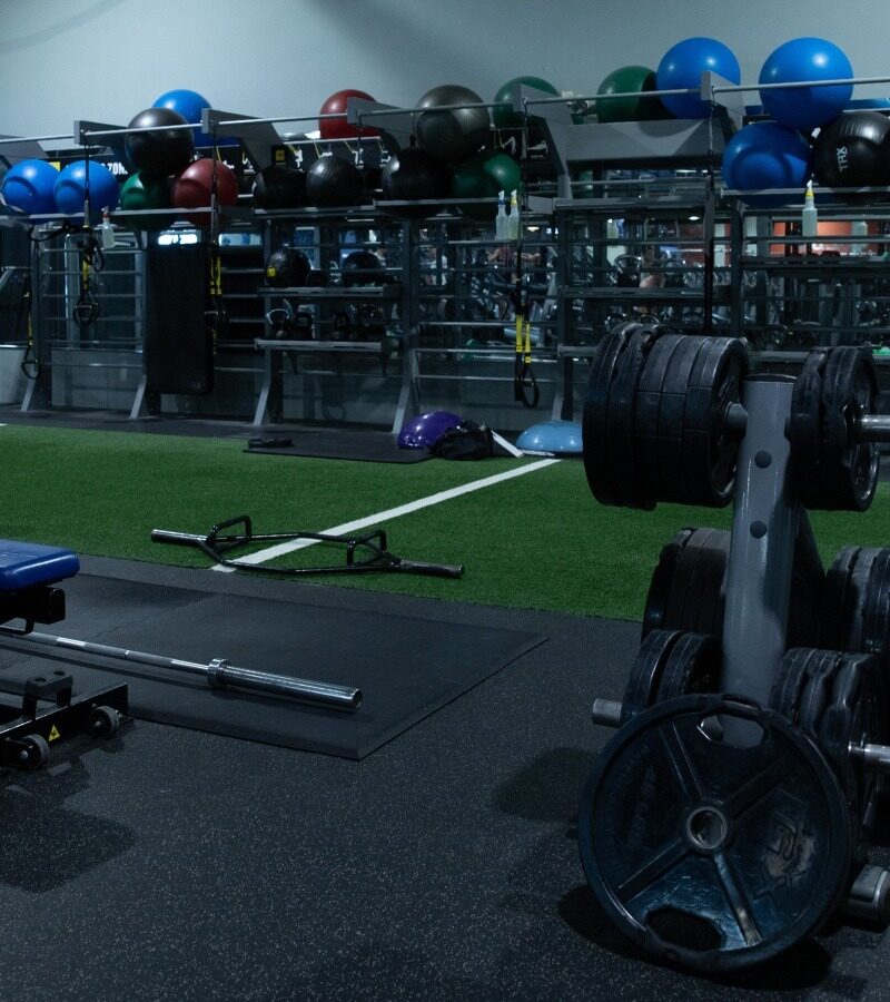 a functional turf training area at a hershey pa fitness gym
