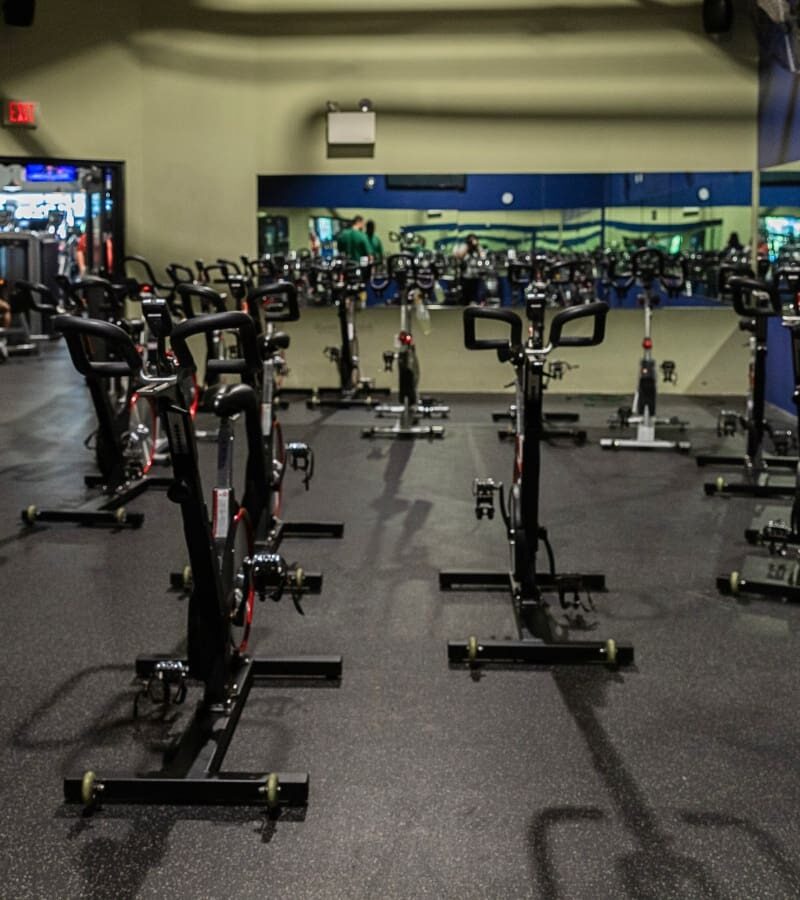 a spinning studio for group exercise classes at a hershey pa fitness gym