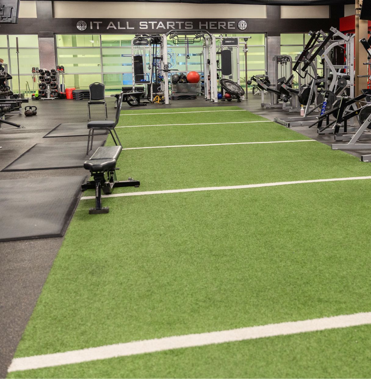 Functional training turf area at PA Fitness
